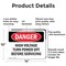 Signmission High Voltage Turn Power Off Before Servicing Danger Sign, Aluminum, 14in W x 10in L, 2PK OS-2PACK-DS-A-1014-L-1961 - alternate 5